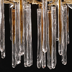 Люстра подвесная золотого цвета с разветвленными ветвями и прозрачными стеклянными подвесками Droplet Chandelier варинант исполнения - 7 | Loft Concept в Нижнем Новгороде