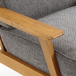 Кресло с каркасом из массива дуба Deniaud Oak Grey Armchair варинант исполнения - 5 | Loft Concept в Нижнем Новгороде