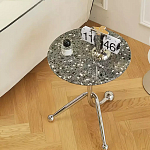 Дизайнерский журнальный стол с круглой столешницей на изогнутых стальных ножках Obafaby варинант исполнения - 2 | Loft Concept в Нижнем Новгороде