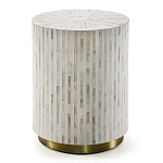 Круглый приставной столик с инкрустацией RADIAL BONE INLAY SIDE TABLE варинант исполнения - 3 | Loft Concept в Нижнем Новгороде