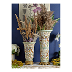 Ваза из фарфора на бронзовом основании Turquoise Blooming Garden варинант исполнения - 8 | Loft Concept в Нижнем Новгороде