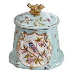 Шкатулка голубого цвета с рисунком и состаренным эффектом Eden Garden варинант исполнения - 2 | Loft Concept в Нижнем Новгороде