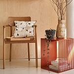 Оранжевый приставной стол из металла Lattice варинант исполнения - 8 | Loft Concept в Нижнем Новгороде