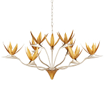 Люстра с плафонами в виде цветов Golden Bird of Paradise варинант исполнения - 3 | Loft Concept в Нижнем Новгороде