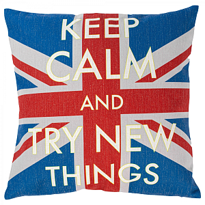 Декоративная подушка Keep Calm and Carry On