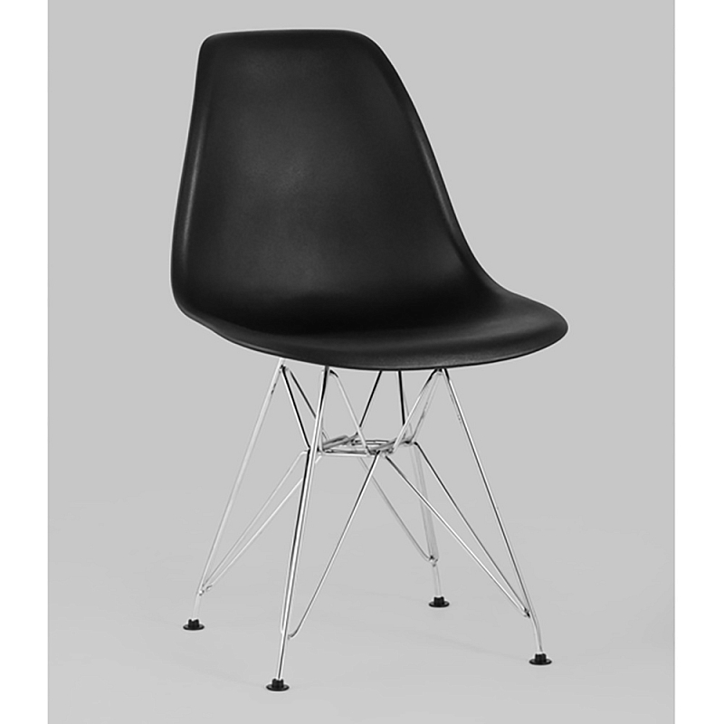 Стул Eames DSR Black Черный Серебряный в Нижнем Новгороде | Loft Concept 