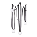 Подвесной светильник с серыми кожаными ремнями и белыми стеклянными плафонами в виде шаров Flos Wireline Lighting варинант исполнения - 5 | Loft Concept в Нижнем Новгороде