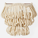 Настенный светильник с подвесками из деревянных бусин молочного цвета Wooden Beads Wall Lamp варинант исполнения - 4 | Loft Concept в Нижнем Новгороде