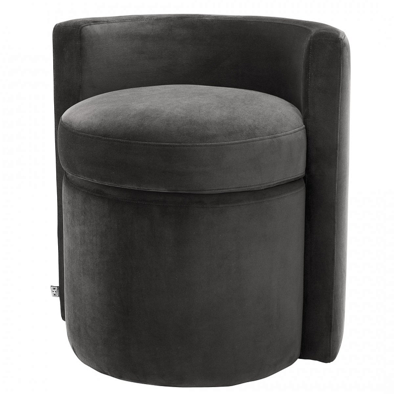 Кресло Eichholtz Stool Arcadia dark grey Серый в Нижнем Новгороде | Loft Concept 