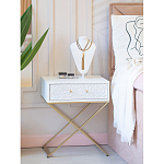 Приставной столик с выдвижным ящиком  White Table Carved Pattern варинант исполнения - 8 | Loft Concept в Нижнем Новгороде