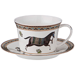 Чайный сервиз из фарфора с изображением лошадей на 6 персон 15 предметов Porcelain Horse Set  варинант исполнения - 1 | Loft Concept в Нижнем Новгороде