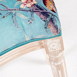 Барный стул из массива бука с изображением птиц и цветов Turquoise Beige Chinoiserie Garden Chair варинант исполнения - 5 | Loft Concept в Нижнем Новгороде