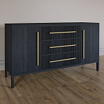 Буфет Primo с тремя ящиками и двумя фасадами Черный дуб варинант исполнения - 2 | Loft Concept в Нижнем Новгороде