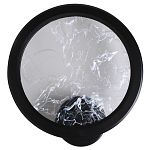Светодиодное бра круглой формы с металлической рамой черного цвета Marble Glow варинант исполнения - 2 | Loft Concept в Нижнем Новгороде