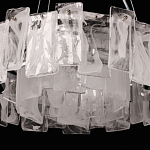 Люстра круглая с подвесными прямоугольными пластинами из стекла Glacier Panels варинант исполнения - 7 | Loft Concept в Нижнем Новгороде