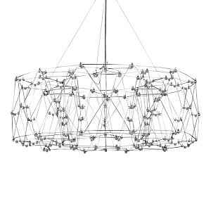 Люстра с тонкой металлической конструкцией цвета хром Quasar