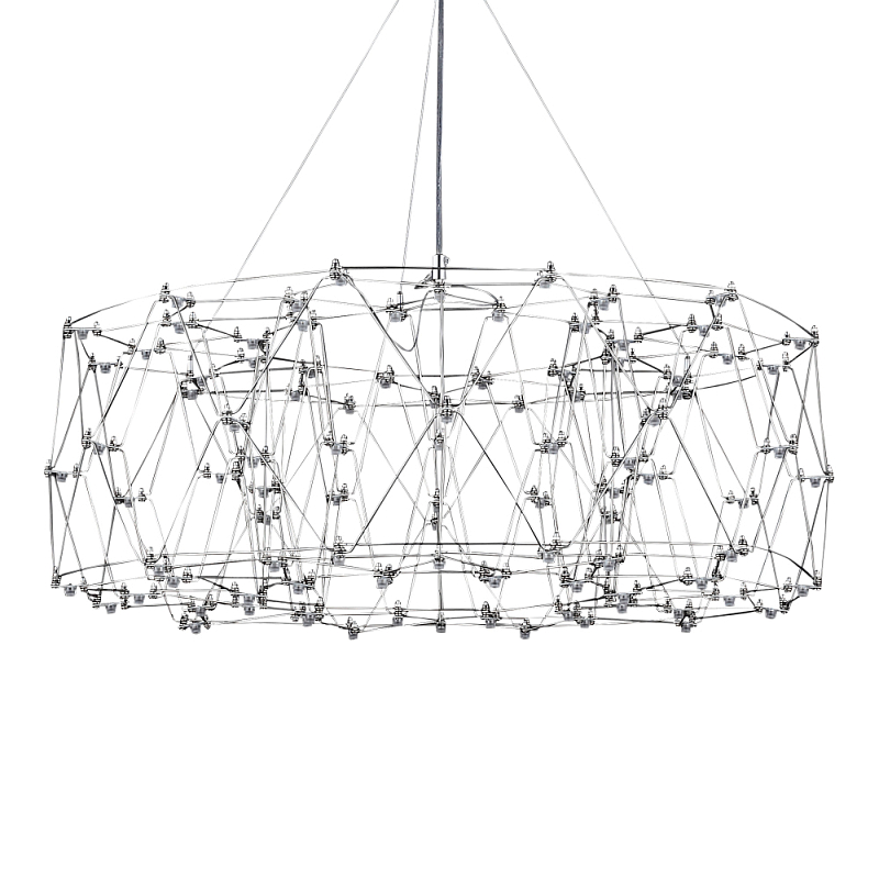 Люстра с тонкой металлической конструкцией цвета хром Quasar Прозрачный Хром в Нижнем Новгороде | Loft Concept 