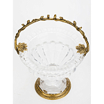 Чаша из прозрачного стекла на ножке с бронзовой ручкой в виде ветки Eden Garden варинант исполнения - 3 | Loft Concept в Нижнем Новгороде