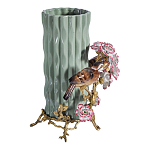 Ваза с птицами и цветами из фарфора с бронзовыми элементами Garden of Eden варинант исполнения - 4 | Loft Concept в Нижнем Новгороде