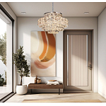 Люстра хрустальная в неоклассическом стиле на серебристом каркасе Majesty варинант исполнения - 3 | Loft Concept в Нижнем Новгороде