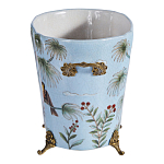 Кашпо из голубого фарфора с бронзовыми элементами Blue Garden варинант исполнения - 2 | Loft Concept в Нижнем Новгороде