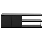 ТВ-тумба из металла с 2-мя дверцами и полками Damian Metal TV Stand варинант исполнения - 1 | Loft Concept в Нижнем Новгороде