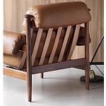 Кресло с деревянным каркасом и обивкой из натуральной кожи Medieval Furniture варинант исполнения - 2 | Loft Concept в Нижнем Новгороде