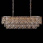 Люстра овальная каскадная с подвесками в форме колец Galaxy of Light варинант исполнения - 1 | Loft Concept в Нижнем Новгороде