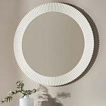 Зеркало в круглой фактурной раме Mirror Modern Texture белое варинант исполнения - 3 | Loft Concept в Нижнем Новгороде