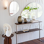 Круглый приставной стол из массива ореха Balu Wooden Side Table варинант исполнения - 8 | Loft Concept в Нижнем Новгороде