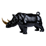 Статуэтка черный носорог с золотыми рогами Golden Horned Black Rhino варинант исполнения - 1 | Loft Concept в Нижнем Новгороде