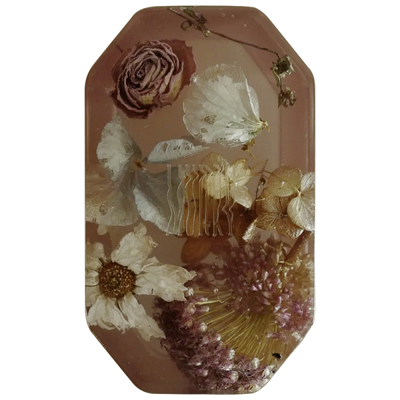 Шкатулка из эпоксидной смолы с цветами розовая Epoxy Resin Flowers Box Pink Розовый в Нижнем Новгороде | Loft Concept 