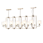 Люстра прямоугольной формы с 12-ю цилиндрическими плафонами из стекла Laurent варинант исполнения - 2 | Loft Concept в Нижнем Новгороде