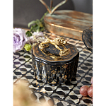 Шкатулка черного цвета с крышкой с фигуркой льва Eden Garden варинант исполнения - 6 | Loft Concept в Нижнем Новгороде