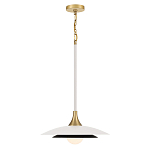 Подвесной светильник с плафоном в форме плоского купола и белой шарообразной лампой Eurofase варинант исполнения - 9 | Loft Concept в Нижнем Новгороде