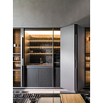 Кухонный гарнитур из дерева и камня с раздвижными дверцами OPERATING COLUMN 2.0 Dada Engenereed Kitchen варинант исполнения - 6 | Loft Concept в Нижнем Новгороде