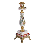 Подсвечник с цветочной росписью из фарфора с бронзовыми элементами Eden Garden варинант исполнения - 3 | Loft Concept в Нижнем Новгороде