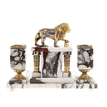 Настольный письменный набор из мрамора с декором в виде льва в подарочной упаковке Marble Accessory варинант исполнения - 4 | Loft Concept в Нижнем Новгороде