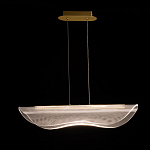 Люстра линейная с прозрачным волнообразным плафоном Wave Line варинант исполнения - 3 | Loft Concept в Нижнем Новгороде