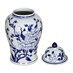 Ваза с крышкой и синим цветочным узором Blue & White Ornament  варинант исполнения - 2 | Loft Concept в Нижнем Новгороде