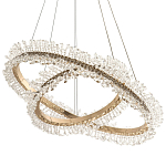 Люстра два кольца с хрустальным декором Rowan Crystal Ring Horizontal Gold Chandelier варинант исполнения - 1 | Loft Concept в Нижнем Новгороде
