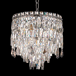 Люстра круглая с хрустальными подвесками на серебряном каркасе Roul Crystal Light варинант исполнения - 9 | Loft Concept в Нижнем Новгороде