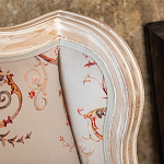 Двухместный диван из массива бука серый с растительным орнаментом Raffael Blue Grey Sofa варинант исполнения - 5 | Loft Concept в Нижнем Новгороде