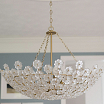 Люстра декорированная цветами из стекла Lightness of Flowers варинант исполнения - 4 | Loft Concept в Нижнем Новгороде