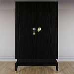 Платяной шкаф Elsa Dreams Black с 2-мя фасадами варинант исполнения - 4 | Loft Concept в Нижнем Новгороде