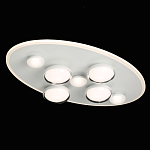 Потолочный светильник овальной формы белого цвета с 7-ю лампами Lunar Pebbles варинант исполнения - 2 | Loft Concept в Нижнем Новгороде