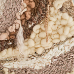 Овальный Современный Гобелен Абстракция в бежевых тонах Shallow варинант исполнения - 5 | Loft Concept в Нижнем Новгороде