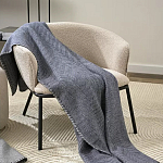 Плед из шерсти мериноса темно-синего цвета 130×180 см Indigo Waves варинант исполнения - 7 | Loft Concept в Нижнем Новгороде