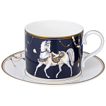 Чайный набор из фарфора с изображением лошадей на 6 персон 12 предметов Porcelain Horse Set варинант исполнения - 1 | Loft Concept в Нижнем Новгороде