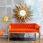 Зеркало-солнце круглое с золотыми с лучами Rays of Peace варинант исполнения - 2 | Loft Concept в Нижнем Новгороде